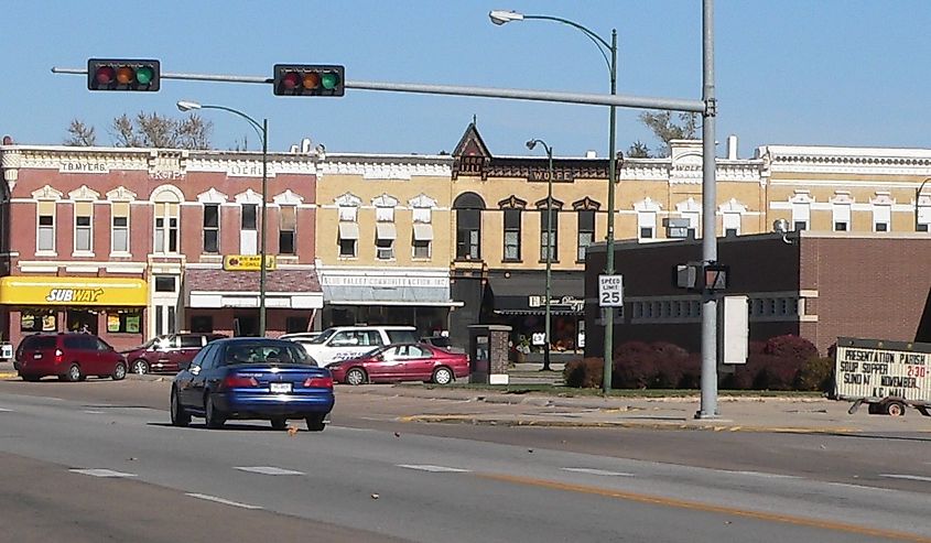 David City, Nebraska: looking northeast from about 4th and D Streets.