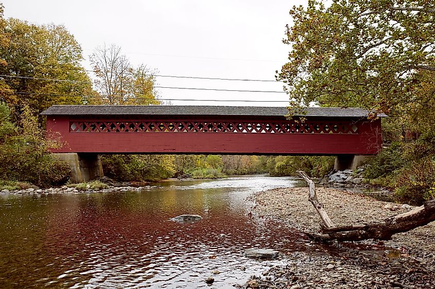 Burt Henry Covered Bridge in Bennington, Vermont