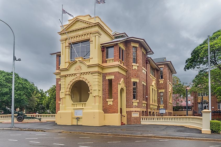A soldier memorial building situated in Ipswich, Queensland.
