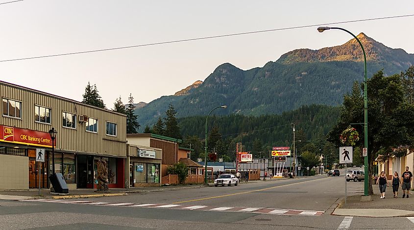 Main street in Hope, British Columbia