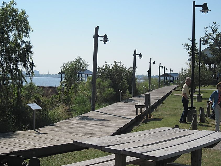 Fountain Pier, Back Bay in D’Iberville, Mississippi.