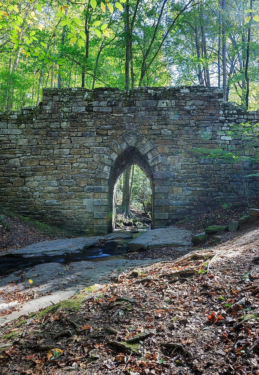 The remote Poinsett Bridge in Traveler's Rest, South Carolina.