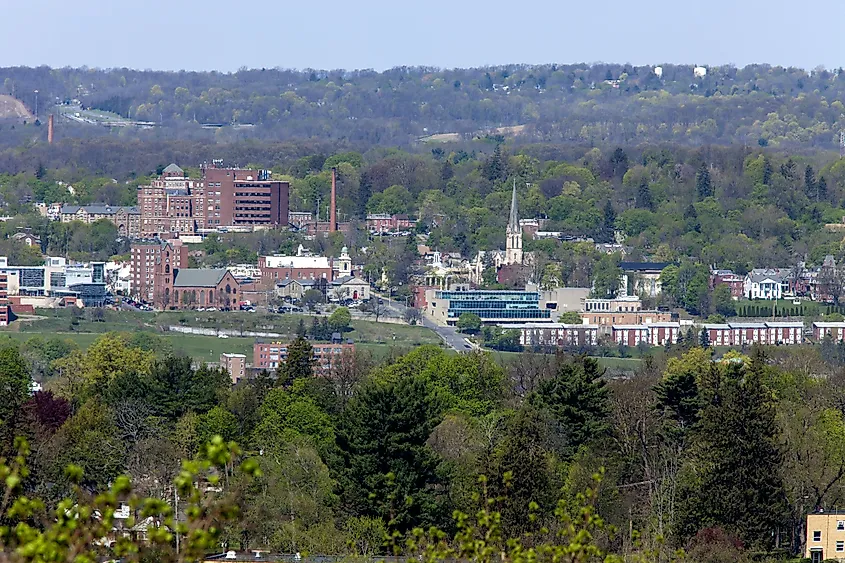 Aerial view of Beacon, New York