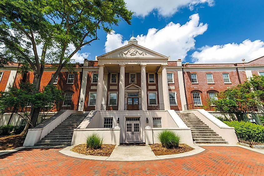 Robert E Park Hall at the University of Georgia in Athens, Georgia