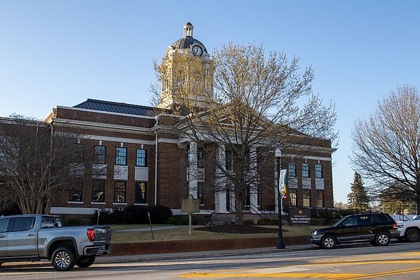 Beautiful courthouse in Winder, Georgia.
