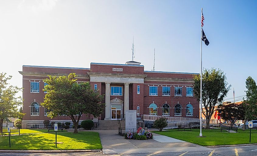 The historic Massac County Courthouse in Metropolis, Illinois