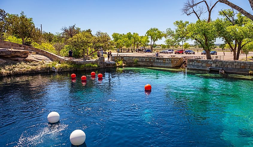 The famous Blue Hole in Santa Rosa, New Mexico