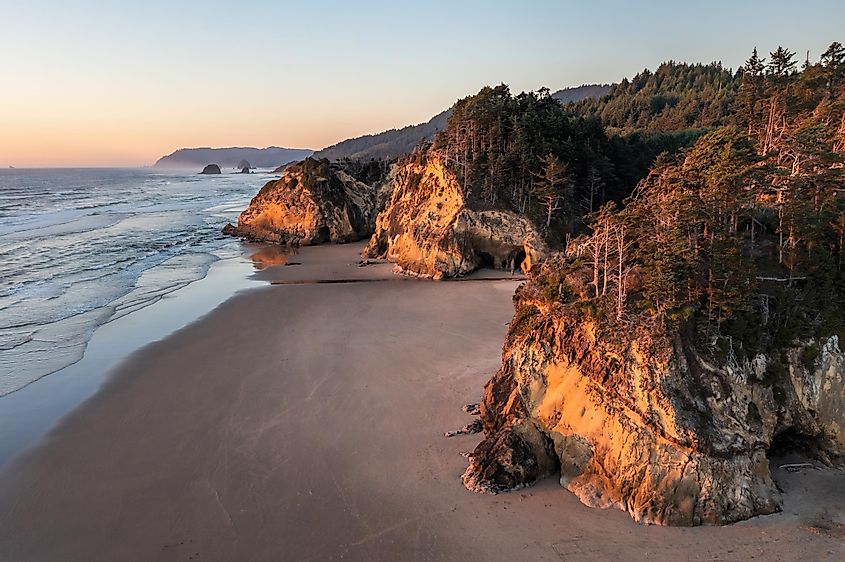 The Cannon Beach in Oregon Coast, Oregon.