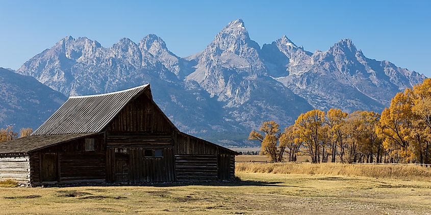 Thomas A. Moulton Barn near Mormon Row on Antelope Flats Road in Moose, Wyoming