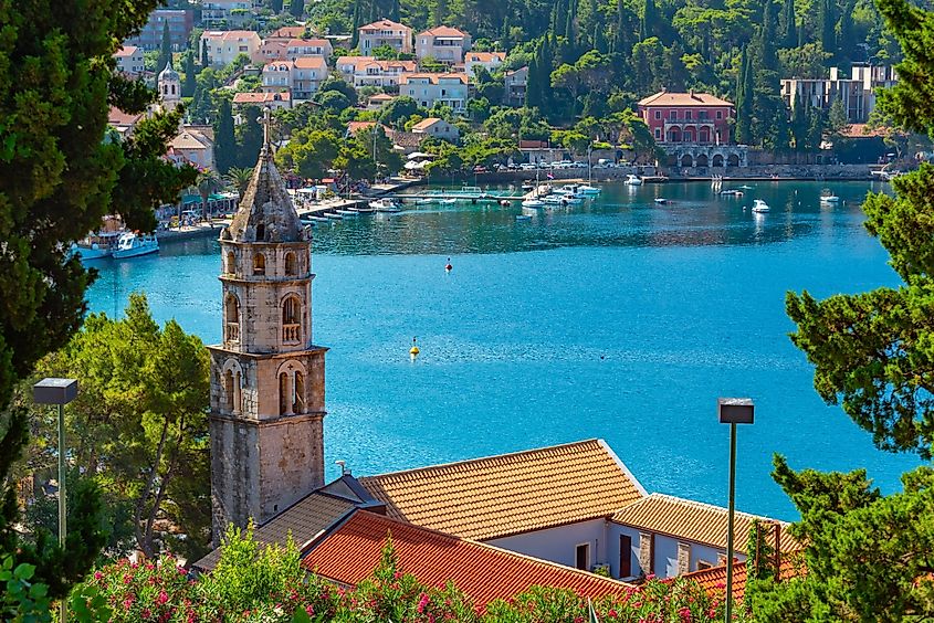 The beautiful coastline of Cavtat, Croatia.