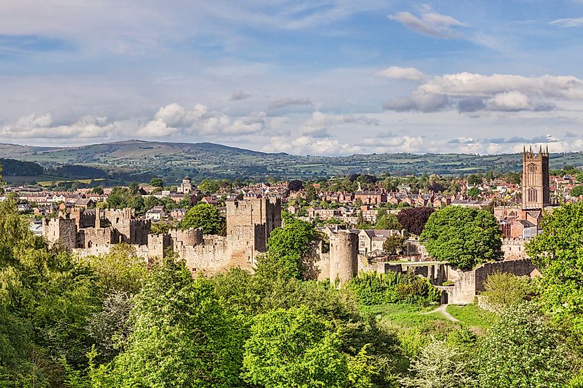 Ludlow Castle and town, Shropshire, England, UK.