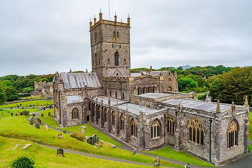 St. Davids Cathedral is situated in St Davids, Wales, UK.