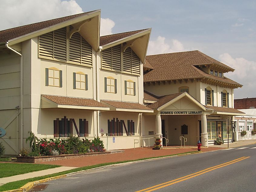 Sussex County Library in Milton, via Wikipedia