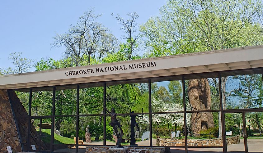 Cherokee National Museum lies on the grounds of the Cherokee Heritage Center, where the tribe's history, culture and arts are preserved and celebrated.