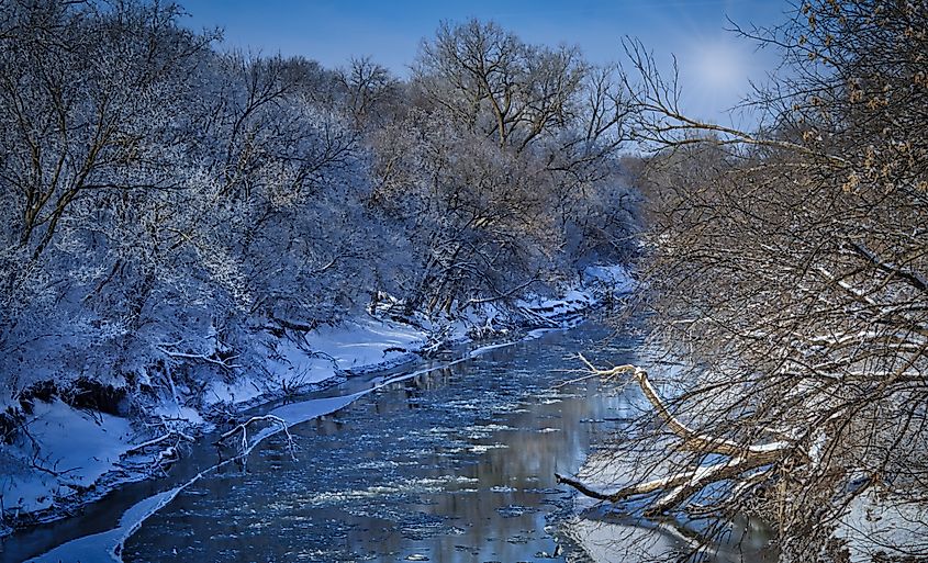 Vermillion River at Vermillion, South Dakota.