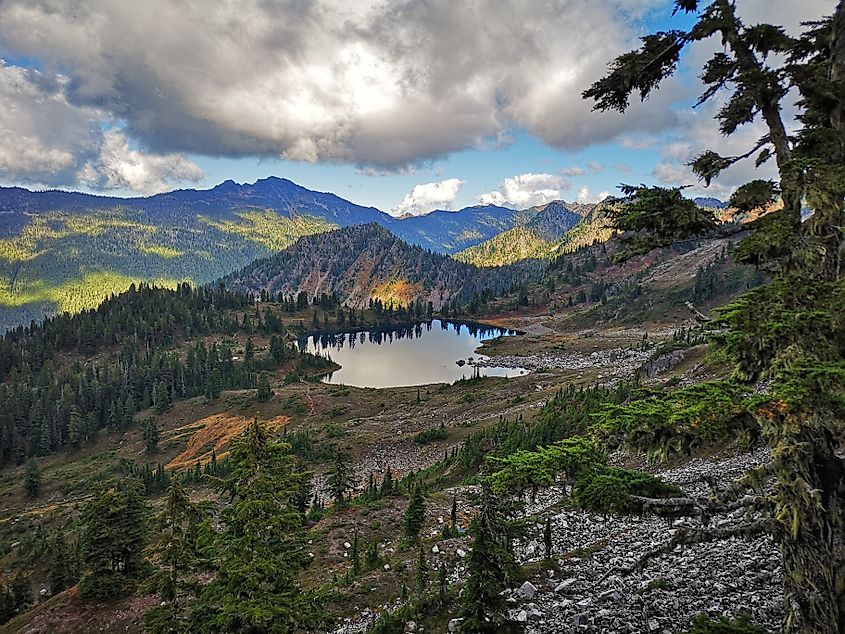 Seven Lakes Basin on the High Divide loop, Olympic Peninsula, Washington State, USA.