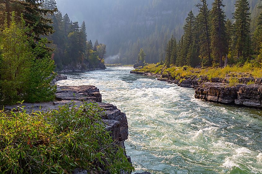 Snake River canyon near Jackson Hole, Wyoming USA