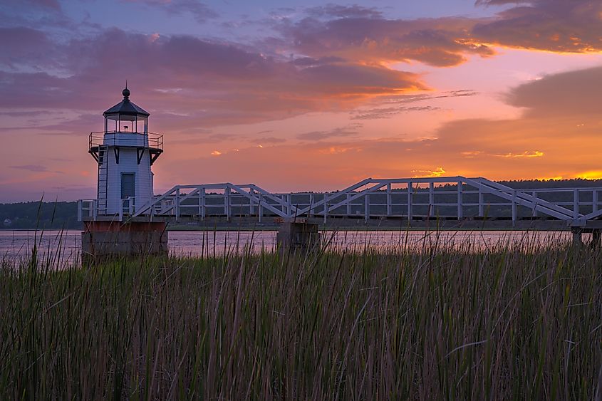 Doubling Point Lighthouse near Bath, Maine.