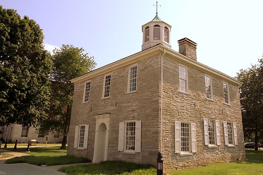 Old Indiana Capitol building in Corydon, Indiana.