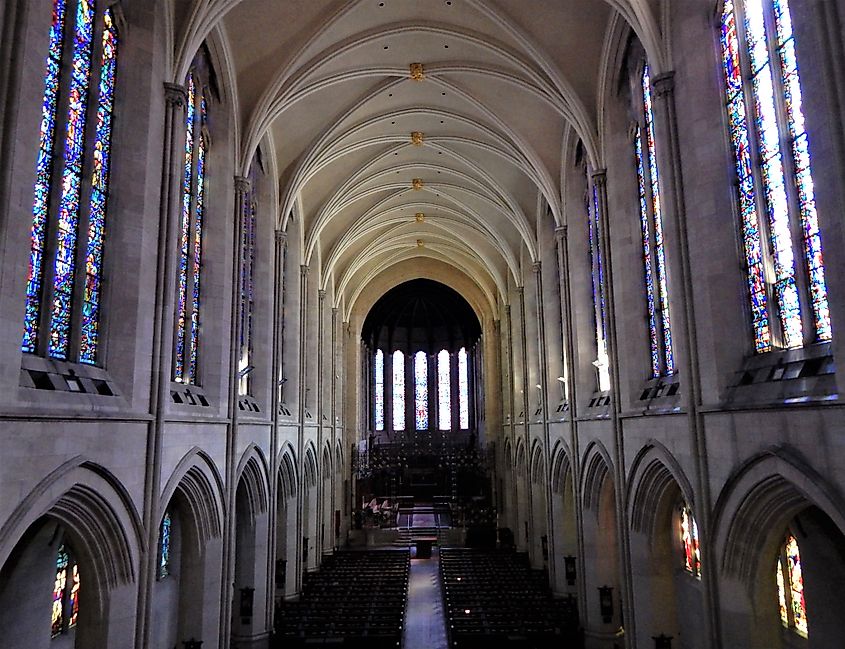 View of the nave from the organ loft.