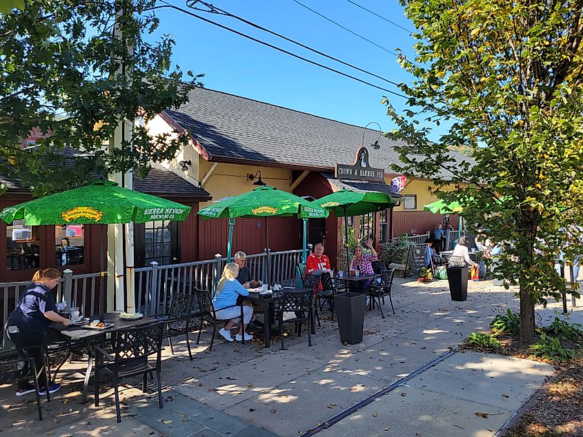 Historic freight station in Collinsville, Connecticut.