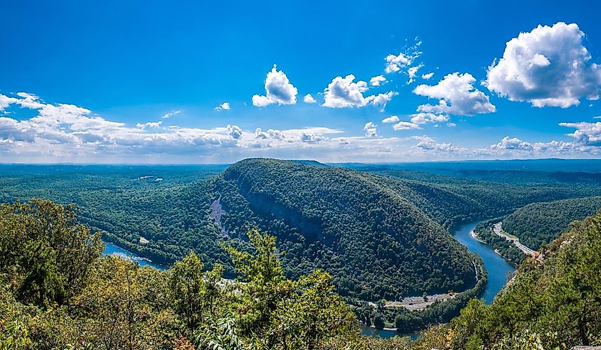 Aerial view of the Delaware Water Gap