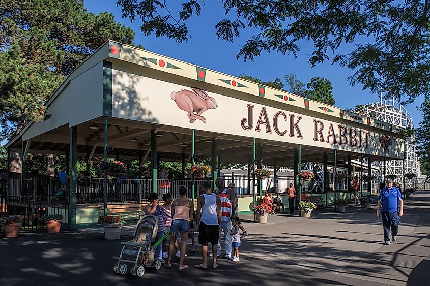 Jack Rabbit coaster, Seabreeze Park, Rochester, New York.