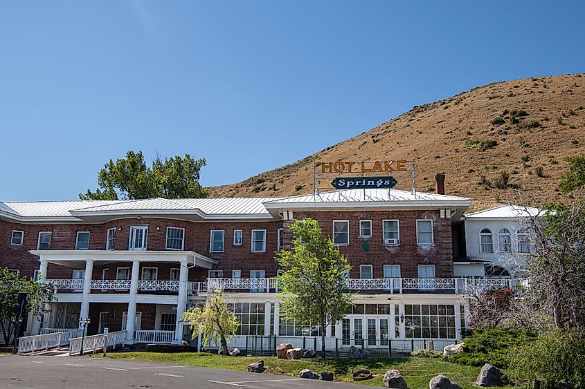 The Lodge at Hot Lake Springs, a historic tourist destination in La Grande, Oregon. 