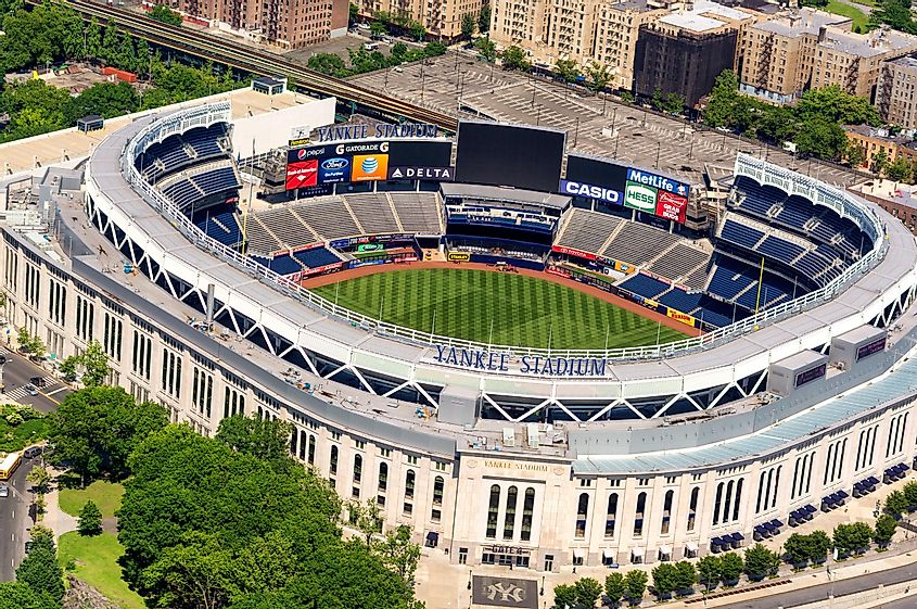 Aerial view of the Yankee Stadium