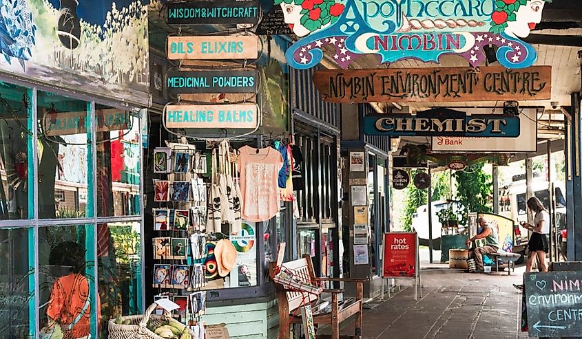 Shops in Nimbin, AU.