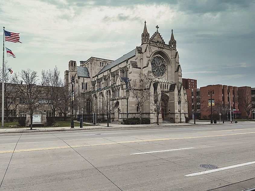 Detroit, Michigan -USA- March 6, 2024-  Historic Cathedral Church of St. Paul