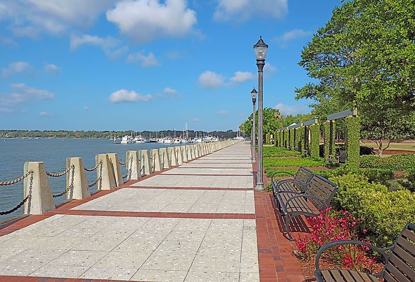 Promenade of Henry C. Chambers Waterfront Park, Beaufort