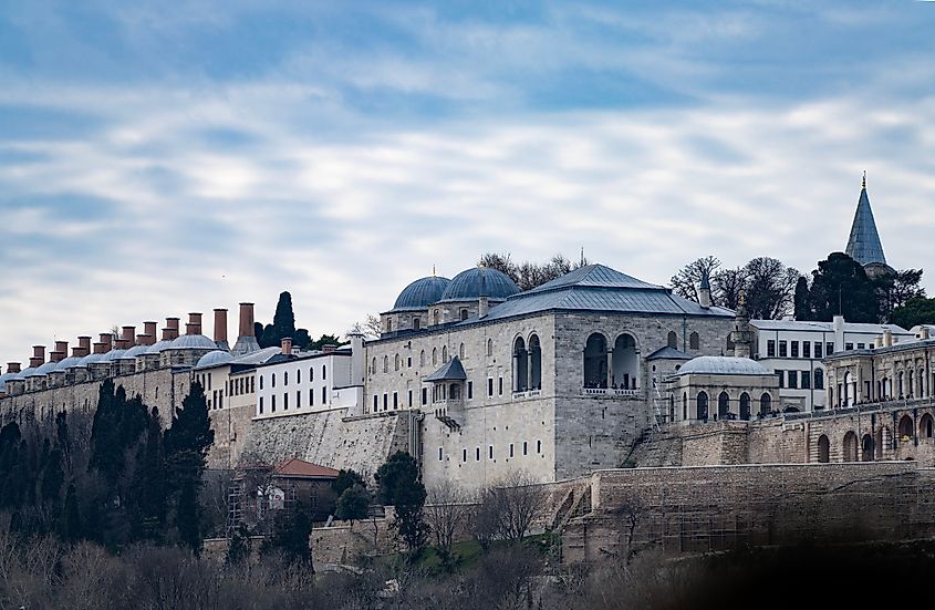 Topkapi Palace view from the sea.