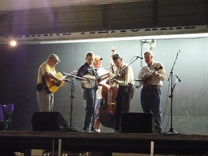 Performers at the Mount Airy Old-Time Fiddlers Convention