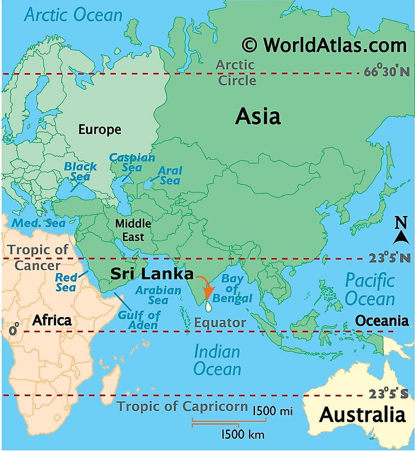 Location Of Sri Lanka In World Map Sri Lanka Maps & Facts - World Atlas