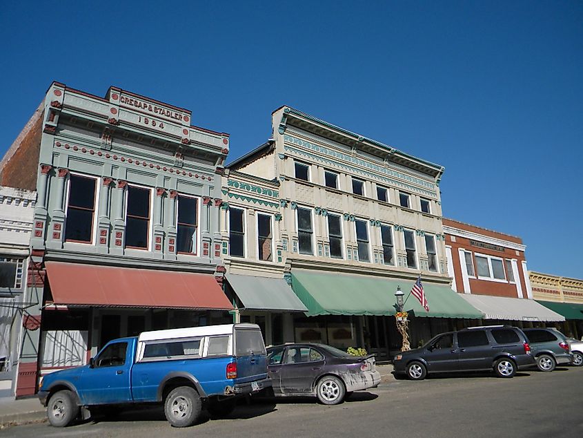 Historic Riverfront District of Bonaparte, Iowa.