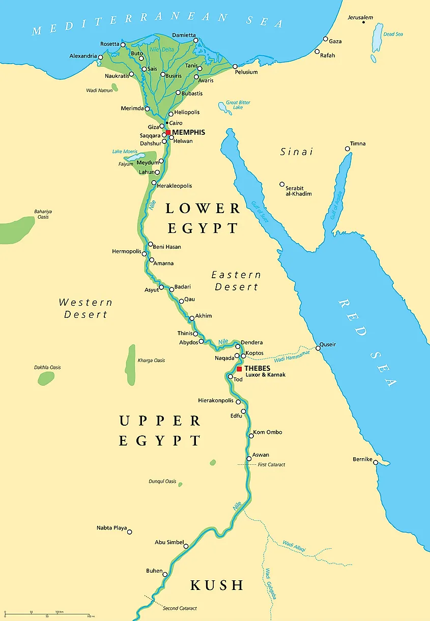 Nile River map