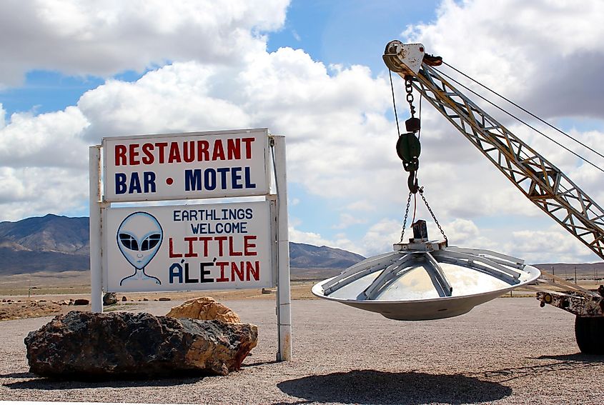 Restaurant and gift shop near Area 51 in rachel, nevada