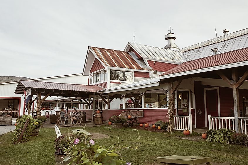 Cold Hollow Cider for famous cider donuts and apple cider in Waterbury, Vermont, via jenlo8 / Shutterstock.com