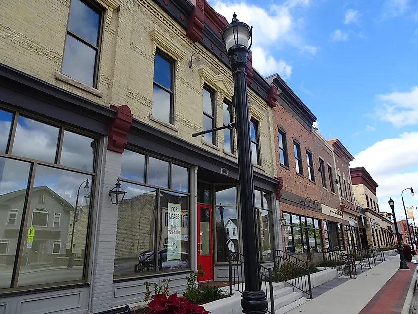 Shops in Downtown Waunakee, Wisconsin