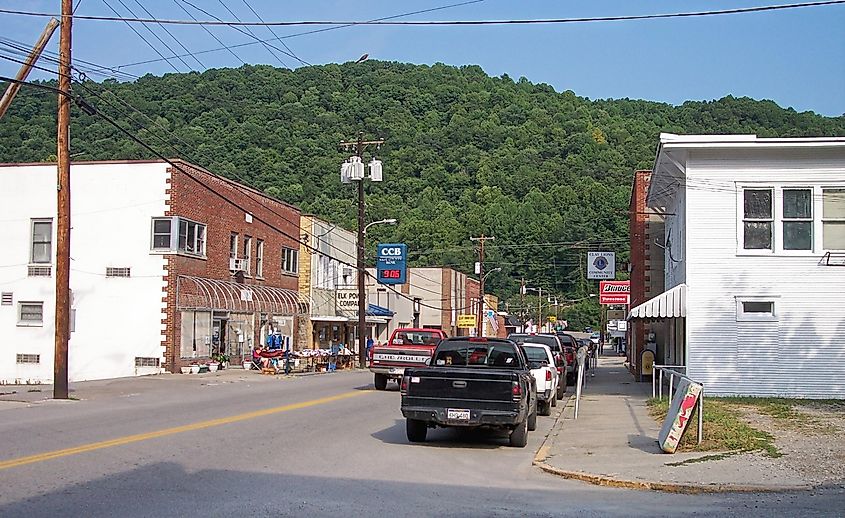 Main Street (WV Route 16) in Clay, West Virginia