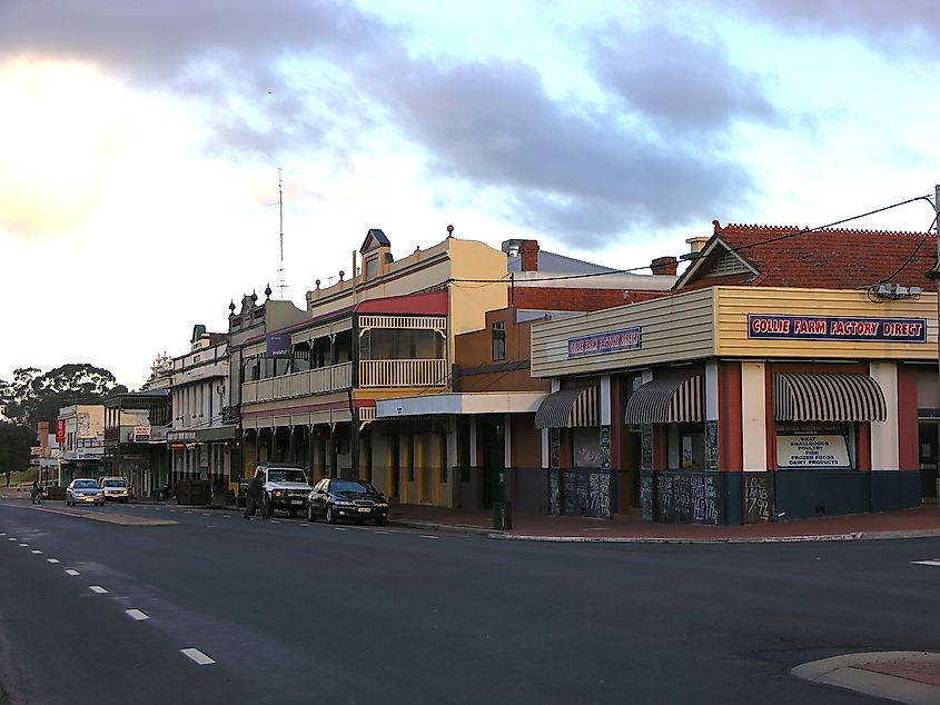 Main Street in Collie, Western Australia
