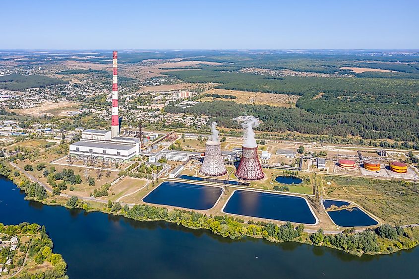A thermal power plant in Kharkiv, Ukraine