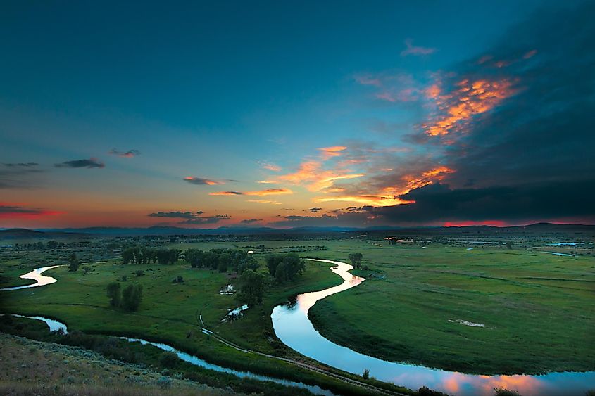 Sunset in Green River, Wyoming