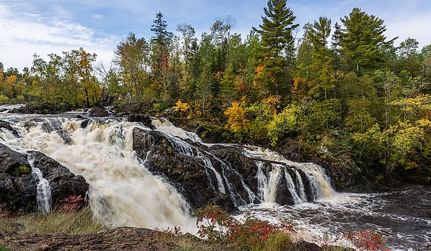 Kawishiwi Falls near Ely Minnesota in the fall