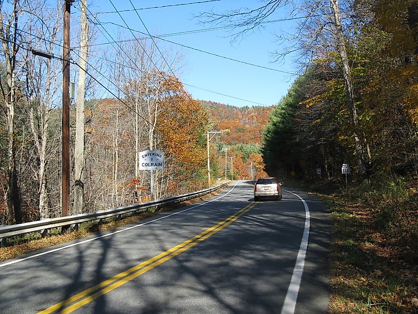 MA Route 112 northbound entering Colrain