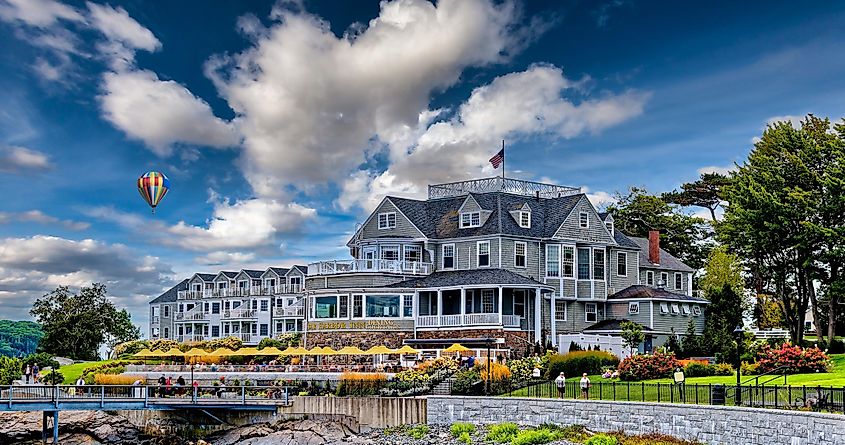 Bar Harbor, Maine, USA - A scenic coastal town known for whale watching and boating.