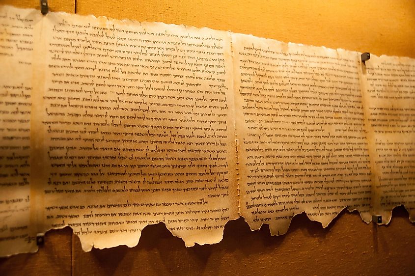 Dead Sea Scroll at Qumran, Israel