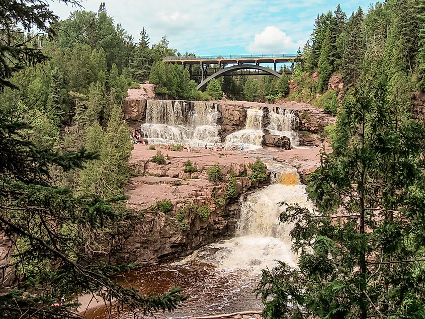 A landscape of the Gooseberry Falls State Park.