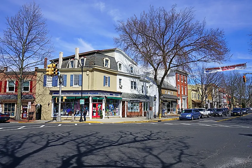 Downtown Haddonfield, New Jersey.